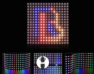LED RVB Flexible Pixel Screen Dot Matrix Display 8x32 16x16 8x8 Black Copper Lamp Landscape App Light Strings - Product Image 5