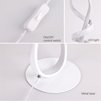 Lampe décorative LED au design européen moderne, lampe de chevet en spirale incurvée, corps flexible, lumière blanc chaud, alimentation USB, pour chambres d'hôtel
