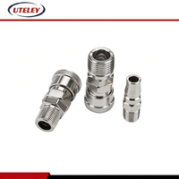 Konektor Pneumatik Saluran Udara Berlapis Krom Besi Tipe C SM+PM20, Konektor Pneumatik Pengunci Otomatis Quick-plug