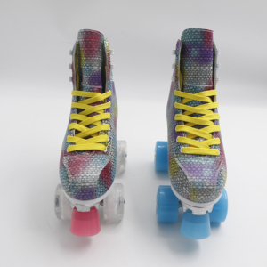 Junran Nouvelle Arrivée Location <span class=keywords><strong>Quad</strong></span> 4 Roues Patins En Cuir Patins À Roulettes Chaussures Patins À Roulettes Pour Femmes Adultes Fille - Product Image 1