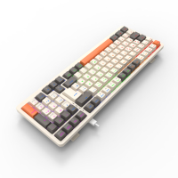 Nouveau clavier de jeu mécanique RVB avec rétro-éclairage LED Interface USB filaire Langue coréenne pour les joueurs