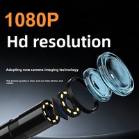 Caméra endoscopique industrielle automobile HD avec écran 4,3 pouces, éclairage LED, indice de protection IP67, pour inspection des cavités murales