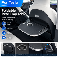 Table pliable pour siège arrière pour Tesla Model Y Model 3 Highland, plateau de charge sans fil pour téléphone, bureau pour ordinateur portable, table à manger, accessoire de voiture