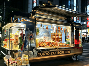 Fournisseur direct de chariot de nourriture mobile pour café avec machine à expresso commerciale pour la préparation de boissons froides dans une station balnéaire australienne - Product Image 1