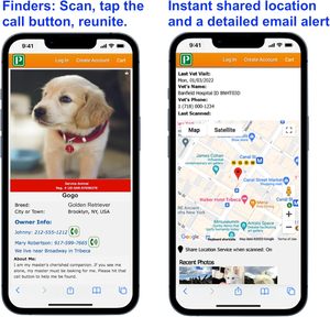 LLavero de etiqueta de Mascota de perro de servicio inteligente con NTAG213 NFC y código QR Fácil acceso de emergencia e información del controlador Símbolo médico - Product Image 5