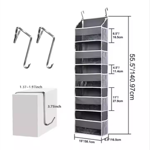 33 Lbs <b>Weight</b> Capacity Hanging <b>Storage</b> Organizer With Clear Window for Bedroom Nursery Over Door Organizer With 4 Large Pockets - Product Image 1