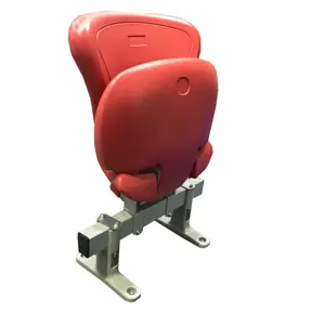 HDPE塑料翻盖体育场椅子，带铝制腿，可折叠座椅，不带扶手CS-SYZ-L