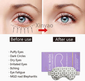 定制标志2合1加热/冰眼罩湿热眼罩薰衣草亚麻籽鼻窦枕头适用于女性干眼症男性 - Product Image 4