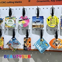 Étiquettes de bagages en MDF sublimables BEAUTYSUB, supports vierges pour impression par transfert thermique, cadeau promotionnel Longstar, étiquettes nominatives de voyage DIY