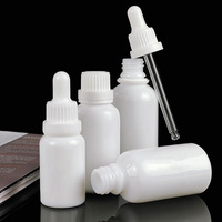 Flacon à pompe compte-gouttes d'huile de sérum pour le visage en verre en céramique de luxe 20ml 30ml 50ml emballage de luxe blanc
