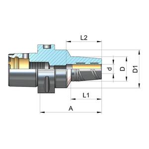 Portabrocas hidráulico CAPTO con tornillo de ajuste de 10mm - Product Image 1