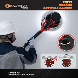 511701 Moteur sans balais robuste OEM Ponceuse à sec pour cloisons sèches électrique avec 360 °   Lumière LED pour <span class=keywords><strong>plafond</strong></span>, mur, plâtre, outil de polissage - Product Image 5