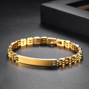 <span class=keywords><strong>Bracelet</strong></span> de <span class=keywords><strong>montre</strong></span> simple YF8121 en acier inoxydable à cinq perles de 6 mm pour femme, plaqué or 18 carats, étanche, en acier inoxydable, idéal pour un cadeau - Product Image 1