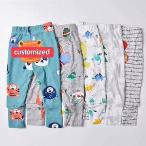 Pantalons longs personnalisés 100% coton pour garçon et fille, motif dessin animé, mode bébé nouveau-né, leggings - Product Image 3