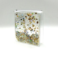 Vente chaude transparent PVC confettis sac de maquillage paillettes sequin fermeture éclair sac cosmétique clair cosmétique paillettes pochette