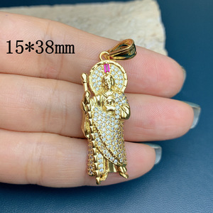 BD-B5291 catholicisme stéréoscopique saint <span class=keywords><strong>pendentif</strong></span> 18k or <span class=keywords><strong>pendentif</strong></span> bijoux zircon figure fine pendentifs nouveau à la mode - Product Image 5