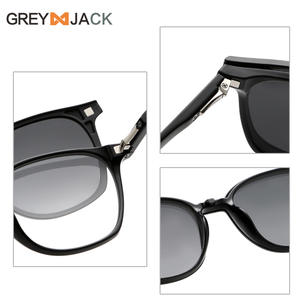 Gafas de sol con clip magnético Greyjack para mujer, montura TR90, lentes TAC, protección UV, montura completa 6216 - Product Image 4