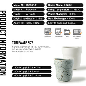 Chất Lượng Cao Bắc Âu 160/210/320Ml Sáng Tạo Màu Xanh Trắng Độc Đáo Gốm Sứ Chén Trà Và Cốc Cà Phê Mà Không Cần Xử Lý Cho Quán Cà Phê - Product Image 6