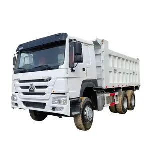 Segunda mano China Sino Howo 371 6x4 A7 4x4 camión volquete con grúa camiones volquete usados para la venta de África