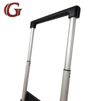 Poignée télescopique large classique en aluminium de haute qualité de 20 pouces avec roulettes pour bagages rigides anti-chute