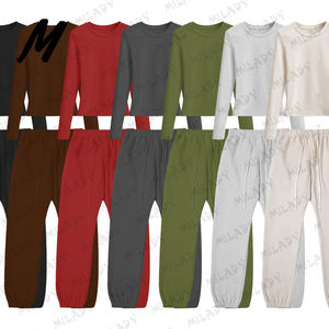 Custom New Herbst Winter Lounge wear Sport Trainings anzug 2-teiliges Set Active wear Casual Coords Jogging Set Outfits für Frauen - Product Image 5