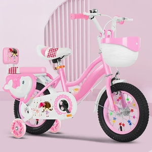 Vente flash : vélo pour enfants de 12, 14, 16 et <span class=keywords><strong>18</strong></span> <span class=keywords><strong>pouces</strong></span>, couleur rose, vélo pour enfants, vélo princesse pour enfants, vélo pour filles de 3 à 10 ans, vélo pour bébé - Product Image 2