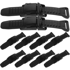 Hebilla de Liberación Lateral Telescópica Ajustable de Plástico Negro de 20 mm, Resistente al Agua, con Correa de Nylon de Alta Resistencia, Ecológica - Product Image 1