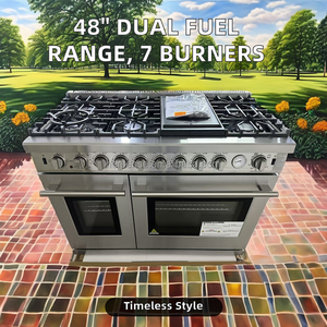 Estufa de Cocina Comercial de 48 Pulgadas a Gas con Horno de Convección, 220v para Restaurantes en Europa/Nigeria/Ghana, Combinación de Estufa 2q2d - Product Image 6
