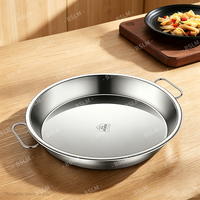 Plaque de cuisson ronde en acier inoxydable 304 antiadhésive pour gâteaux et légumes, vente en gros, pour four