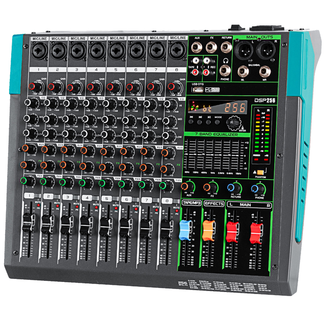 OEM PA8  8 Channel Dj Controller Professional Audio Mixer High Quality Sound Equipment