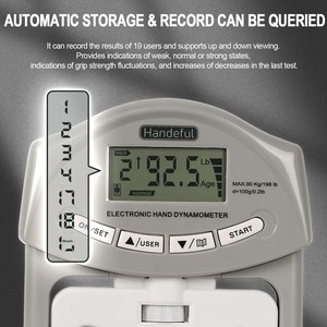 Dynamomètre électronique portable pour tester la force de préhension, appareil d'exercice pour renforcer la force de la main, pour le sport, l'école et la maison - Product Image 2