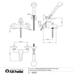 Tuingo Fratelli Frattini miscelatore vasca doccia da esterno - Product Image 1