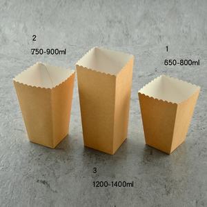 Fournisseur d'or de nourriture Frites <span class=keywords><strong>Poulet</strong></span> Emballage de boîte de papier kraft jetable - Product Image 3