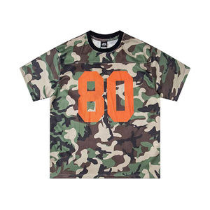 เสื้อยืดสไตล์เจอร์ซีย์แขนสั้นทรงหลวมแบรนด์อินเทรนด์ ซีรีส์เสื้อเจอร์ซีย์ลำลองสำหรับเล่นกีฬา พิมพ์ลายตัวอักษรได้ตามต้องการ เสื้อคลาสสิก - Product Image 3