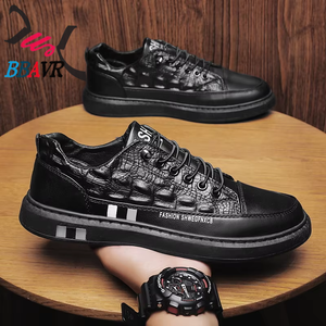Zapatos Deportivos Casuales de Verano para Hombre, Blancos con Cuero PVC Negro, Estilo Live Head para Caminar, Logotipo Personalizable - Product Image 2