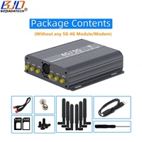 Modem Modul 5G 4G LTE WWAN USB 3.0 ke NGFF M.2 Key-B Adaptor Nirkabel 2 Slot Kartu SIM 6 Antena & Casing Pelindung Kipas Ganda