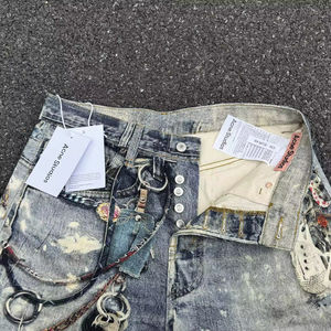 Top Quality Distressed Wash <b>Men's</b> <b>Shorts</b> <b>Baggy</b> Denim Pants Streetwear Acne Studio Jeans <b>Shorts</b> for <b>Men</b> - Product Image 4