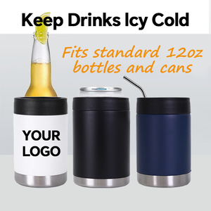 Support isotherme personnalisé en acier inoxydable 12oz 14oz pour canettes de bière et de soda, promotionnel, pour le camping, couleur, 2-6h de conservation - Product Image 4