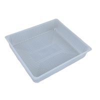 Contenants rectangulaires jetables personnalisables en PP de qualité alimentaire, translucides et de grande capacité, pour gelée, jus, hamburgers