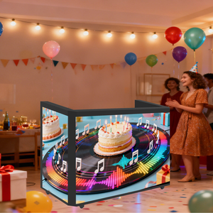 Cabina de DJ Portátil Personalizada con LED, Fácil de Mover, Pantalla LED para Video Wall, Sincronización Perfecta con la Música - Product Image 5