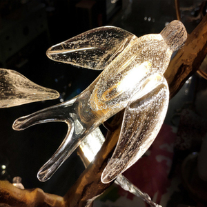 Lampada a Sospensione in Rame, Lampadario Decorativo a Forma <span class=keywords><strong>di</strong></span> <span class=keywords><strong>Rondine</strong></span> Luminose, Luci a Sospensione in Cristallo per Soggiorno - Product Image 5