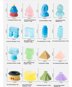 Luoghi di simulazione luminosi di interesse siti storici punto di riferimento edifici tavolo sabbia scena decorazione accessori in miniatura na - Product Image 5