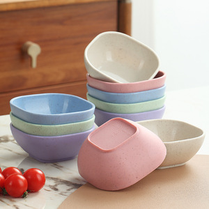 Platos Cuadrados de Plástico Pulido de 4 Pulgadas para Condimentos, de Paja de Trigo, para Salsas de Barbacoa, Soja y Vinagre - Product Image 3