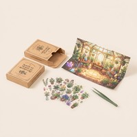 Kit d'autocollants 3D personnalisés en PET pour paysages DIY, herbarium magique anti-stress