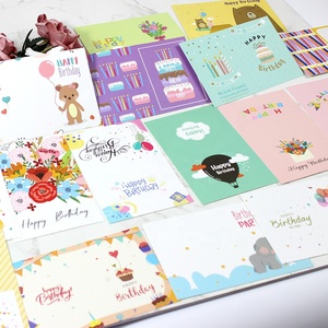 Cartes de vœux personnalisées imprimées en offset avec design Joyeux <span class=keywords><strong>Anniversaire</strong></span> et Nouvel <span class=keywords><strong>An</strong></span> 2024, avec enveloppe en kraft, carte de remerciement, style européen - Product Image 2