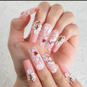 Venta al por mayor de <span class=keywords><strong>puntas</strong></span> de uñas postizas rosa melocotón estilo <span class=keywords><strong>ballet</strong></span>, removibles, para manicura, de presión. - Product Image 5