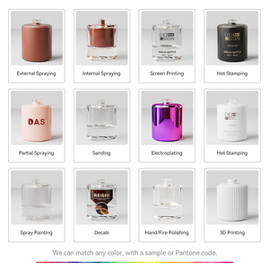 Flacon de parfum de luxe écologique de 100 ml, carré à facettes, finition mate, vaporisateur à fine brume, avec verre recyclé de couleur personnalisée et capuchon sphérique - Product Image 5