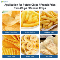 Chaîne de production de frites de pommes de terre de qualité alimentaire, friteuse à cuisson continue, machine à fabriquer des chips de pommes de terre croustillantes pour la chaîne d'approvisionnement des restaurants de fruits et légumes