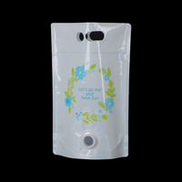 Pochette à bec verseur transparente écologique en plastique pour boissons, sac à bec verseur debout, pochette à bec verseur portable, sac à eau