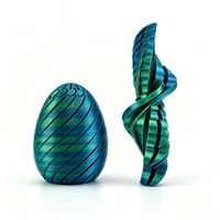 Durable Silk Finish PLA Hinged 3D Printed Fidget Egg 13.8cm Height Hinged Shell Corporate Gift Idea OEM/ODM Available Fast Sh